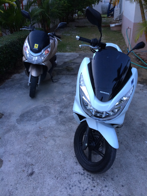 Front view of both bikes