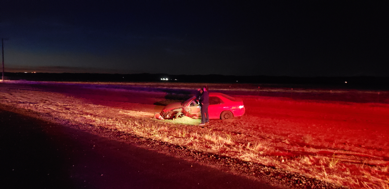 Some drunk guy who didn't speak English passed me impatiently, then veered left and collided head on with a newer civic. His leg got jammped so he coudln't get out. CHP were just two miles away that we just passed. Called  911 and units arrived within 5 min. I gave my info as a witness but then never called me.