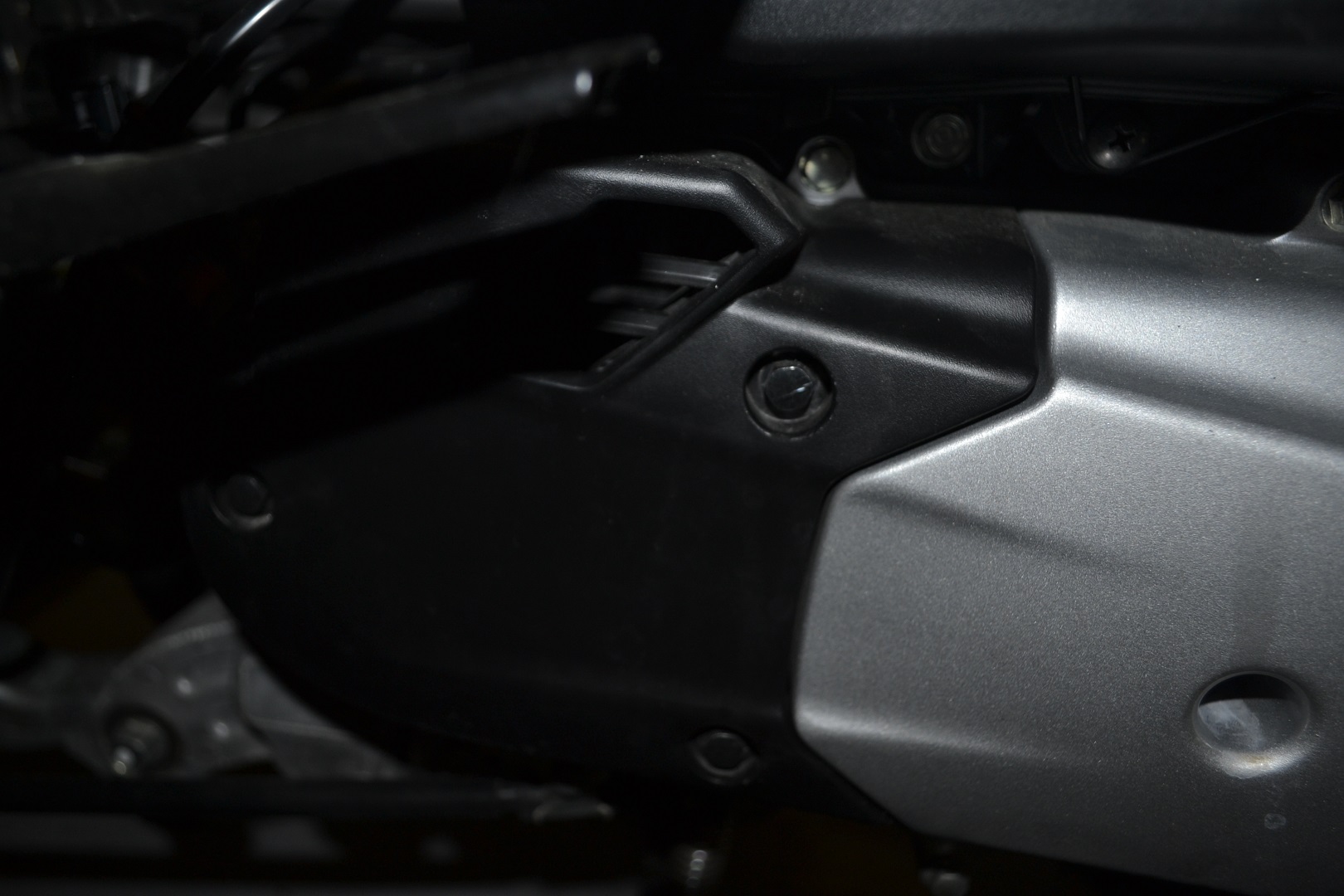 crankcase cover with anti-temper screws