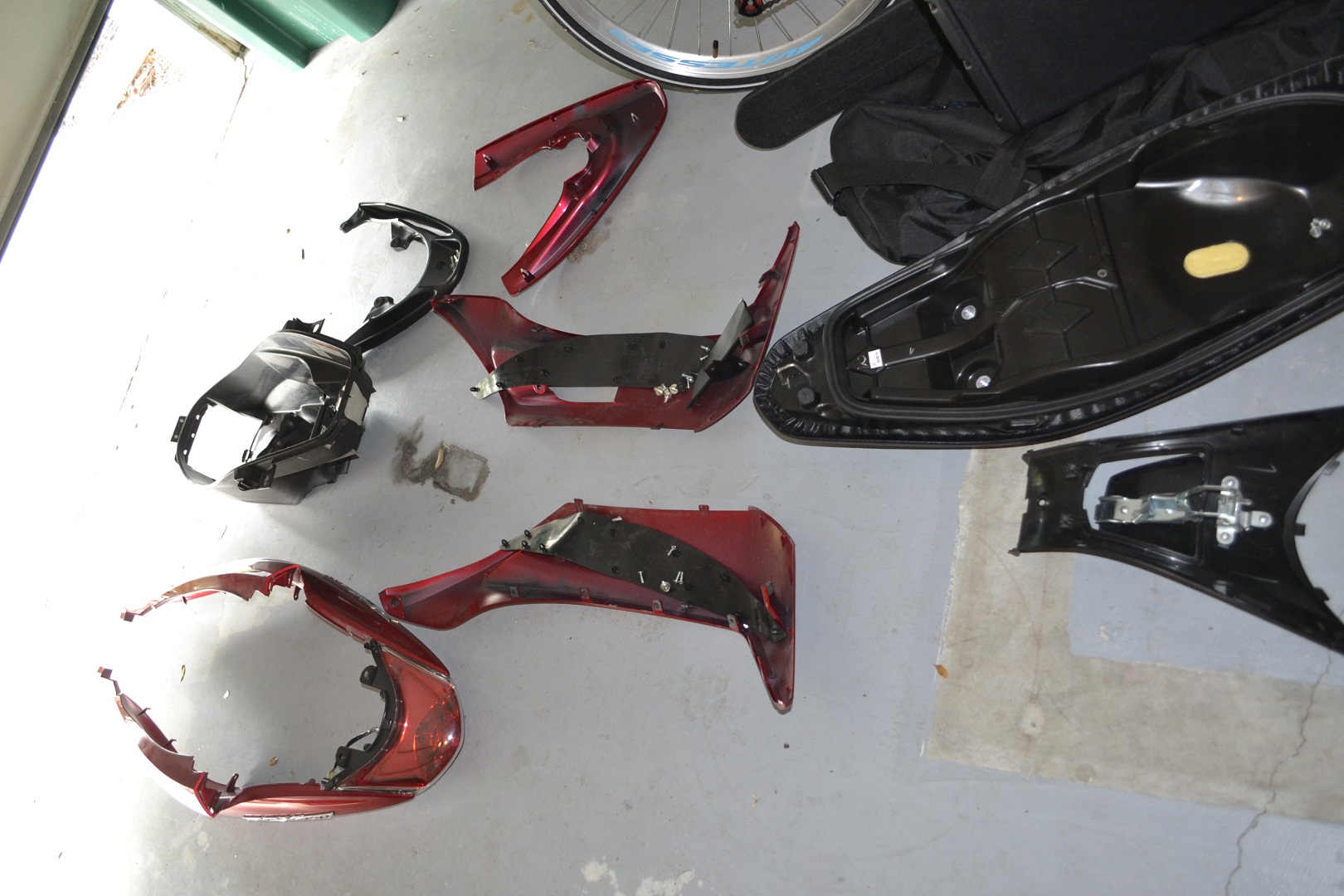 all plastic off