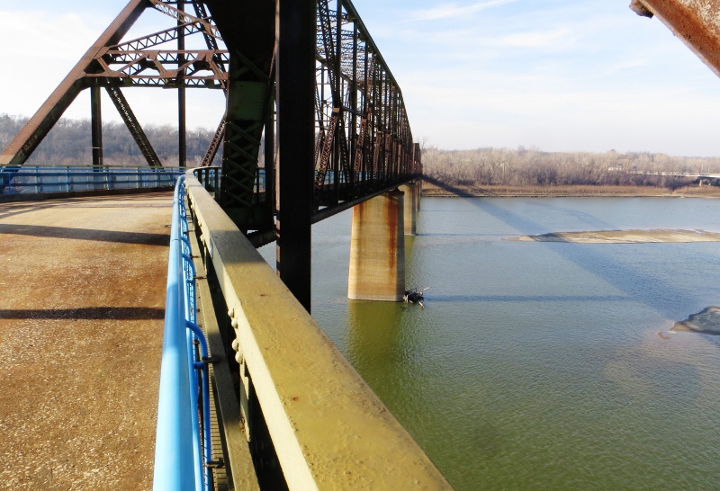 From center bridge looking west